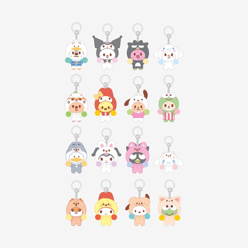 SECRET FLOCKED FIGURE KEYRING (CHEER UP Ver.) Stray Kids SKZOO X SANRI