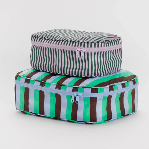 Baggu Vacation Stripe Mix Packing Cube Set