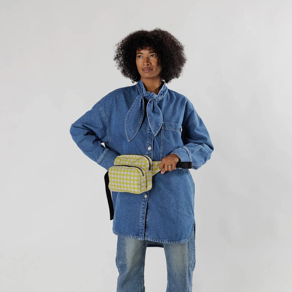 Baggu Fanny Pack Pink Pistachio Pixel Gingham