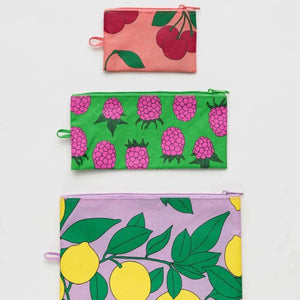 RARE- Baggu Sunshine Fruit Flat Pouch Set