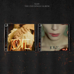 XLOV 2nd single CD album with two jewel cases, gold artwork and close-up face