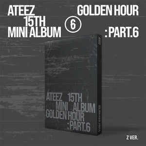 ATEEZ 15th mini album box, Golden Hour Part 6 Z version, dark cover
