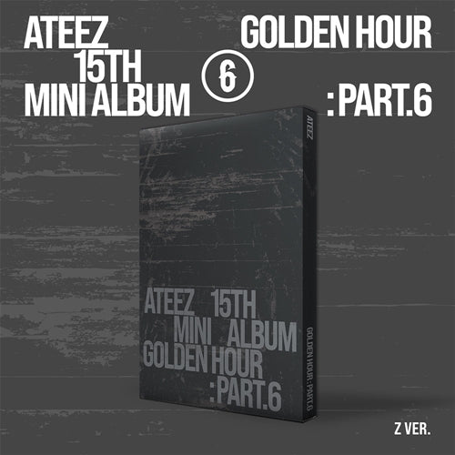 ATEEZ 15th mini album box, Golden Hour Part 6 Z version, dark cover