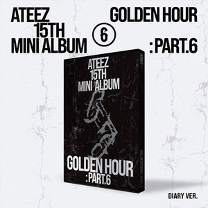 ATEEZ 15th mini album box, Golden Hour Part 6 diary version, black cover