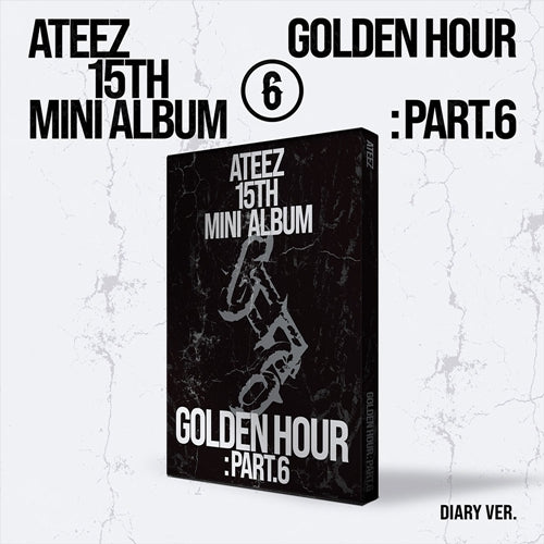 ATEEZ 15th mini album box, Golden Hour Part 6 diary version, black cover
