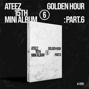 ATEEZ 15th mini album box, Golden Hour Part 6 A version, white cover