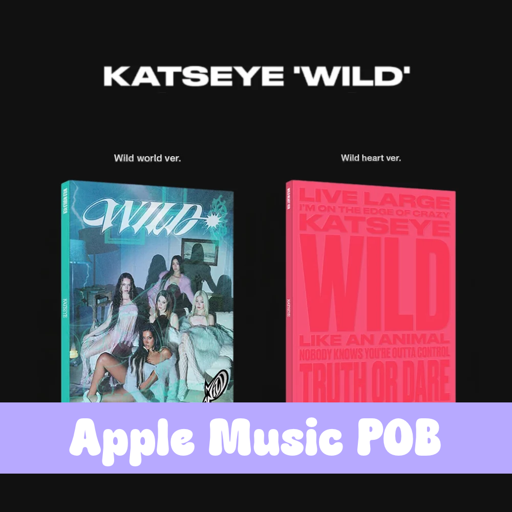 Apple Music POB collectible featuring KATSEYE Wild covers: Wild World and Wild Heart