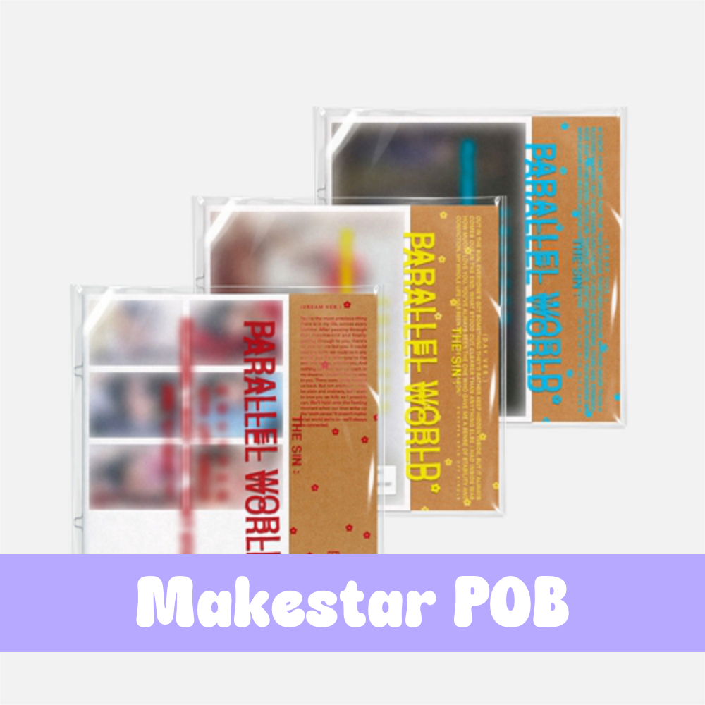 Makestar POB collectible photo card set in clear plastic sleeves