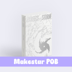 TOMORROW X TOGETHER Perfect Storm album cover, white storm art, Makestar POB
