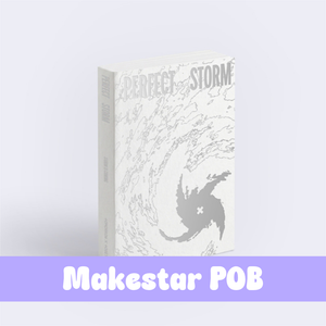 TOMORROW X TOGETHER Perfect Storm album cover, white storm art, Makestar POB