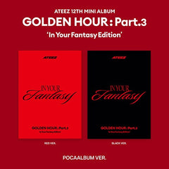 ATEEZ – 12th Mini Album [GOLDEN HOUR : Part.3 ‘In Your Fantasy Edition’] (POCAALBUM VER.) - Mostly K-pop Red