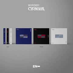 Border: Carnival mini album with blue, black, and white covers and matching spines