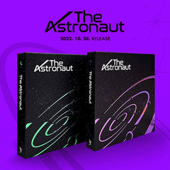 Purple The Astronaut boxed album with two cover sides, starry space graphics