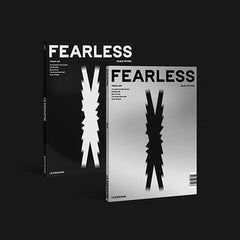 FEARLESS mini album cover set with black and white V-shaped graphics