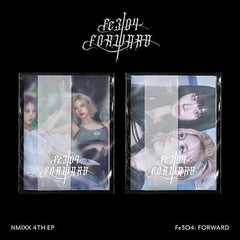 NMIXX Fe3O4: FORWARD EP, two boxed cover-art albums with photo portraits