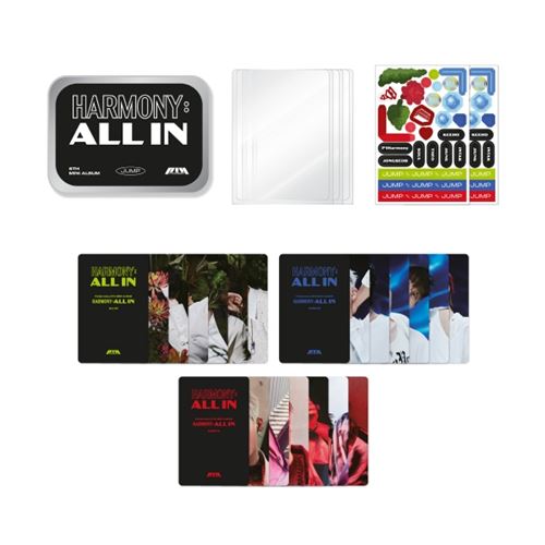 P1Harmony photocard deco kit with HARMONY : ALL IN cards and sticker sheets