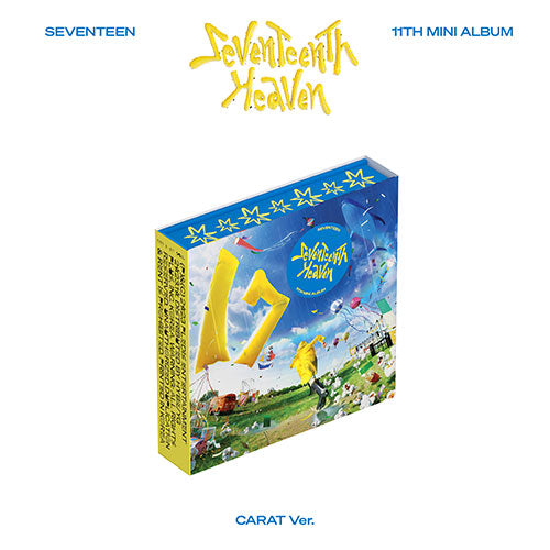 SEVENTEEN 11th mini album box, blue and yellow CARAT Ver. cover