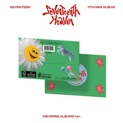 SEVENTEEN 11th mini album Weverse Albums ver. green cover with character and star design