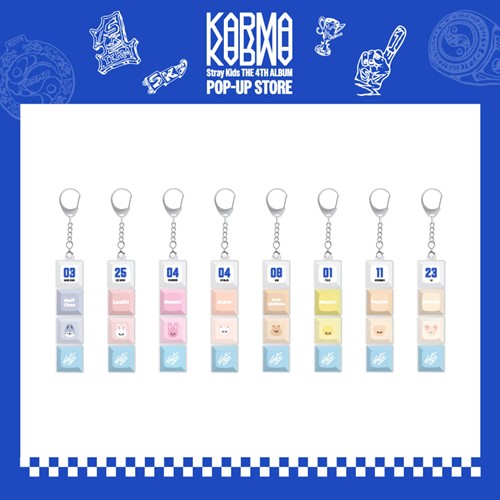 Stray Kids KARMA MERCH SKZOO KEYCAP KEYRING