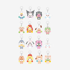 SECRET FLOCKED FIGURE KEYRING (CHEER UP Ver.) Stray Kids SKZOO X SANRIO CHARACTERS