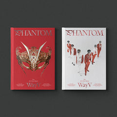 WayV 4th mini album Phantom: red and white version covers