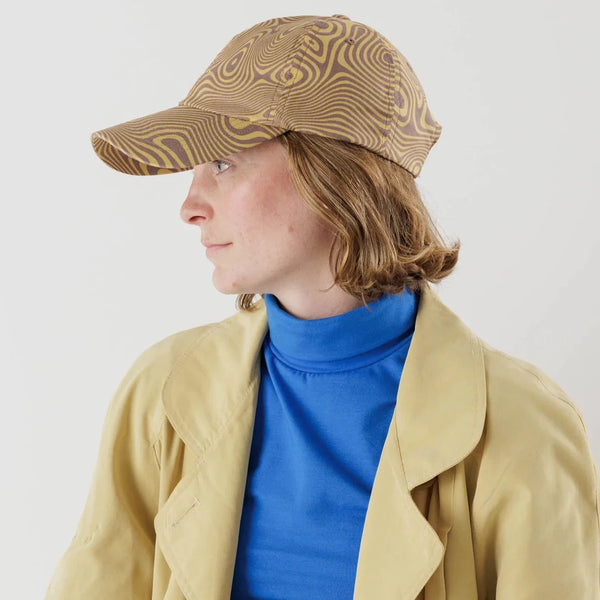 Baggu Trippy Swirl Caramel Baseball Cap
