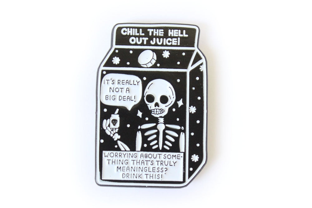 Chill The Hell Out Juice Enamel Pin - Mostly K-pop