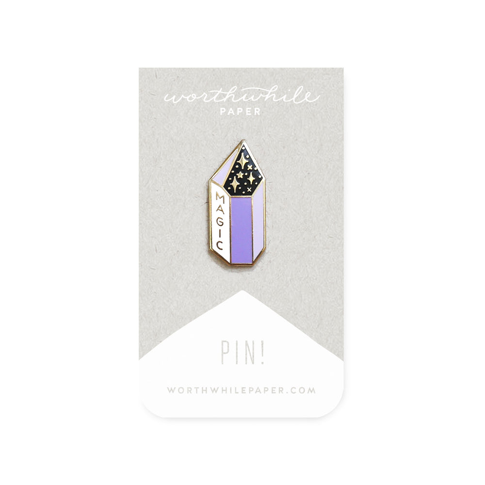Magic Amethyst Crystal Enamel Pin - Mostly K-pop